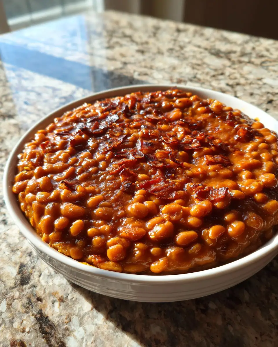 Final dish - Smoked Apple Pie Baked Beans: A Sweet and Savory BBQ Delight