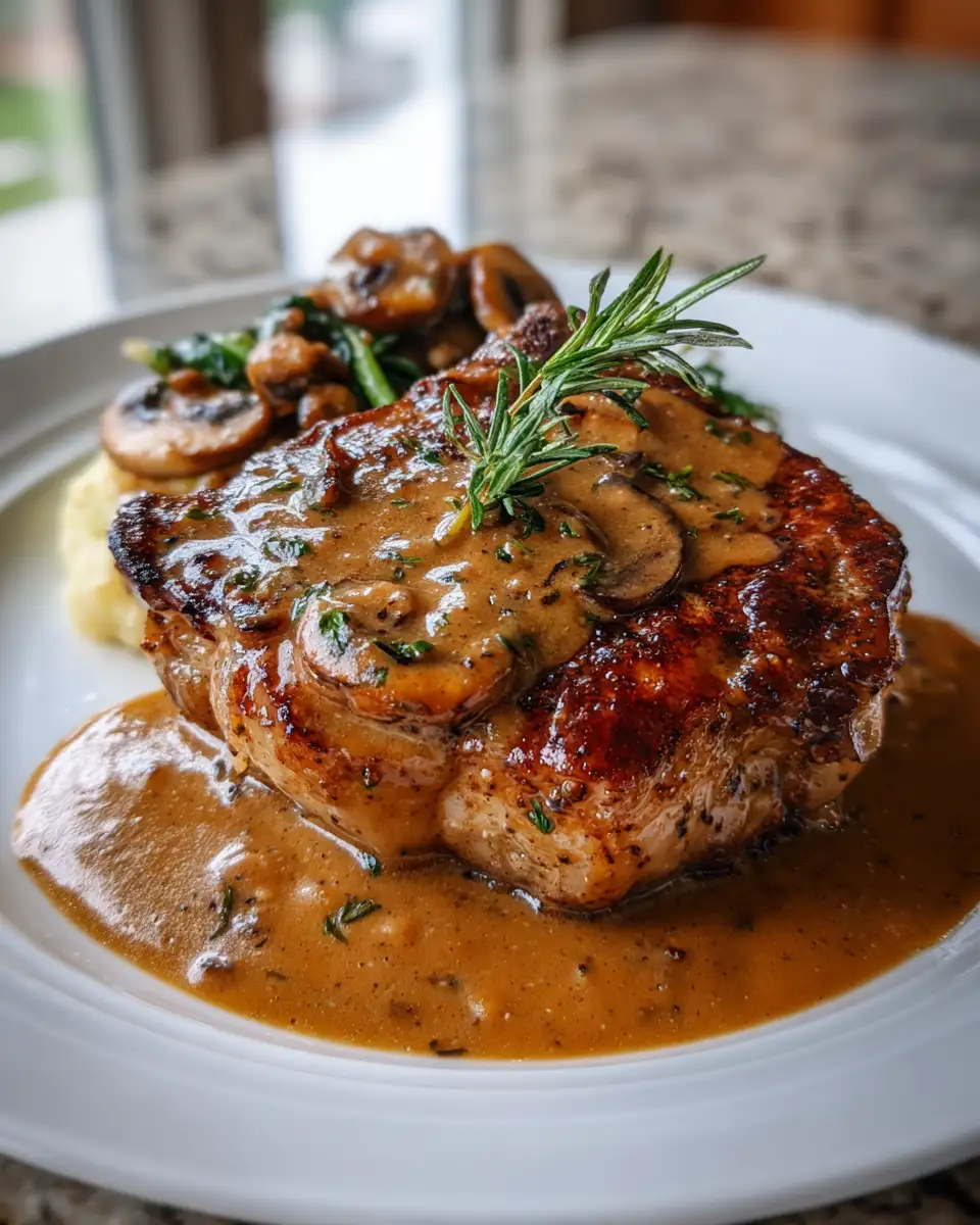 Final dish - Ultimate Comfort: Irresistibly Delicious Smothered Pork Chops