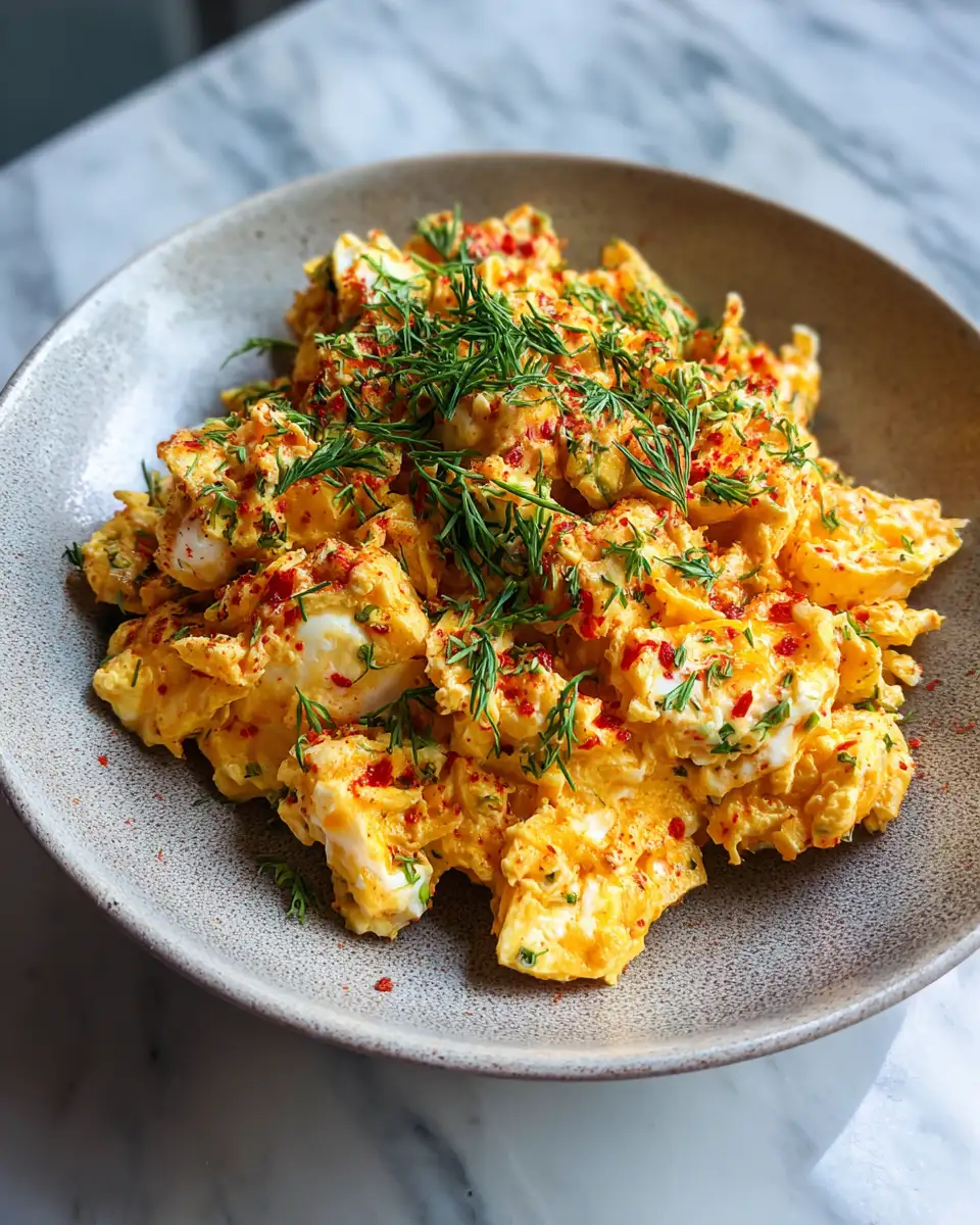 Final dish - Zesty Kick: Transform Your Taste Buds with This Spicy Egg Salad Recipe