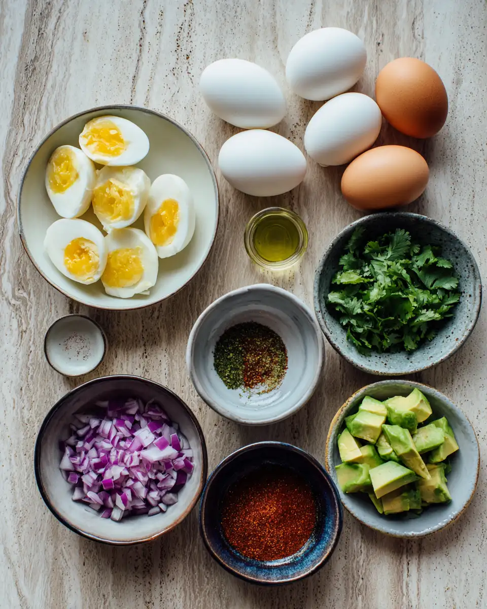 Ingredients for Zesty Kick: Transform Your Taste Buds with This Spicy Egg Salad Recipe