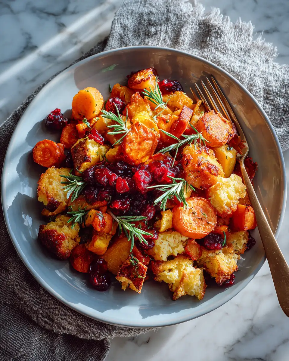 Squash and Carrot Bake with Cranberry Honey Drizzle: A Sweet and Savory Autumn Delight - Featured Image