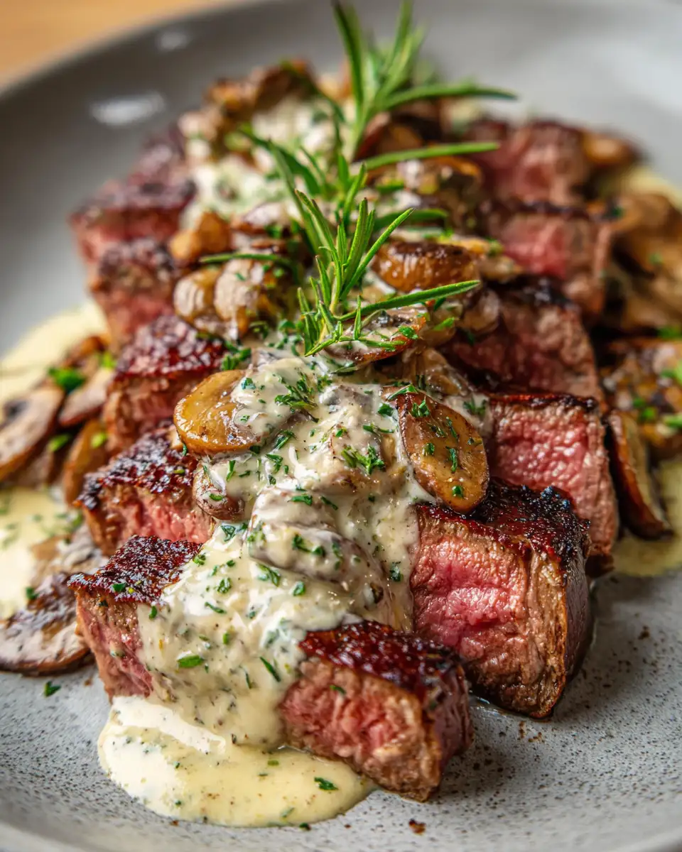 Irresistible Steak with Garlic Cream Sauce: A Gourmet Delight 6 Final dish - Irresistible Steak with Garlic Cream Sauce: A Gourmet Delight