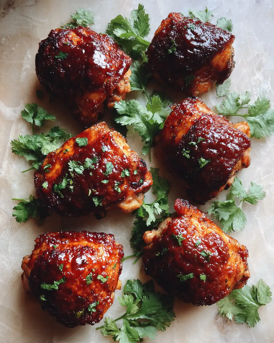 Finger-Lickin' Sticky Spicy BBQ Chicken Thighs Delight 4 Ingredients for Finger-Lickin' Sticky Spicy BBQ Chicken Thighs Delight