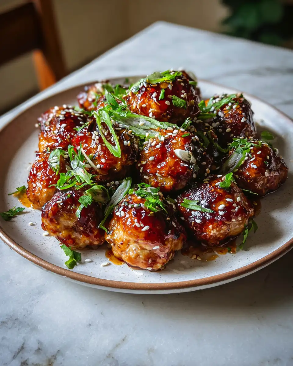 Savor the Flavor: Irresistible Teriyaki Chicken Meatballs 6 Final dish - Savor the Flavor: Irresistible Teriyaki Chicken Meatballs