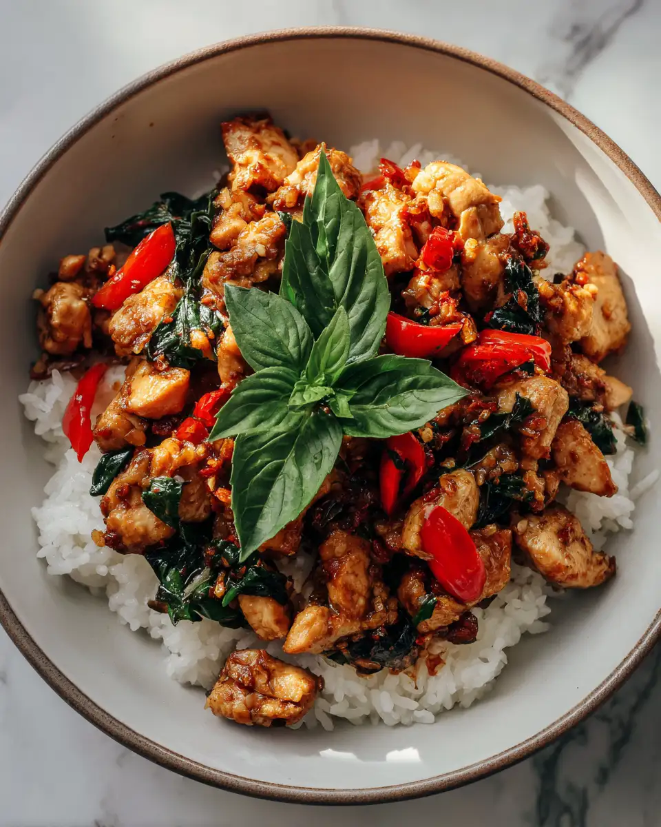 Spice Up Your Dinner with Irresistible Thai Basil Chicken 6 Final dish - Spice Up Your Dinner with Irresistible Thai Basil Chicken