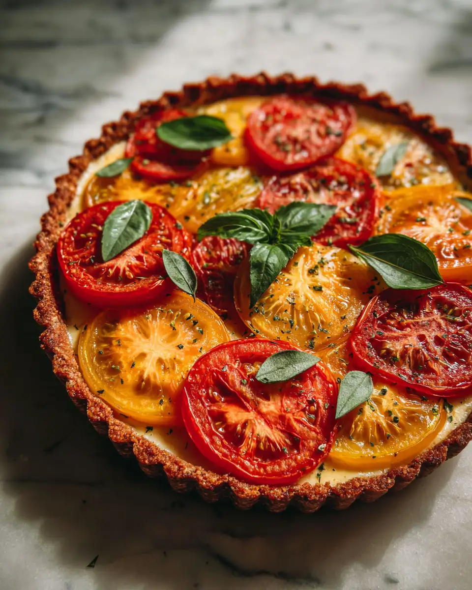 Savor the Season: Tomato Tart Delight with a Nutty Brown Rice Crust 6 Final dish - Savor the Season: Tomato Tart Delight with a Nutty Brown Rice Crust