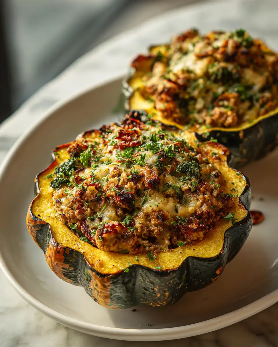 Harvest Delight: Turkey Stuffed Acorn Squash Perfection - Featured Image
