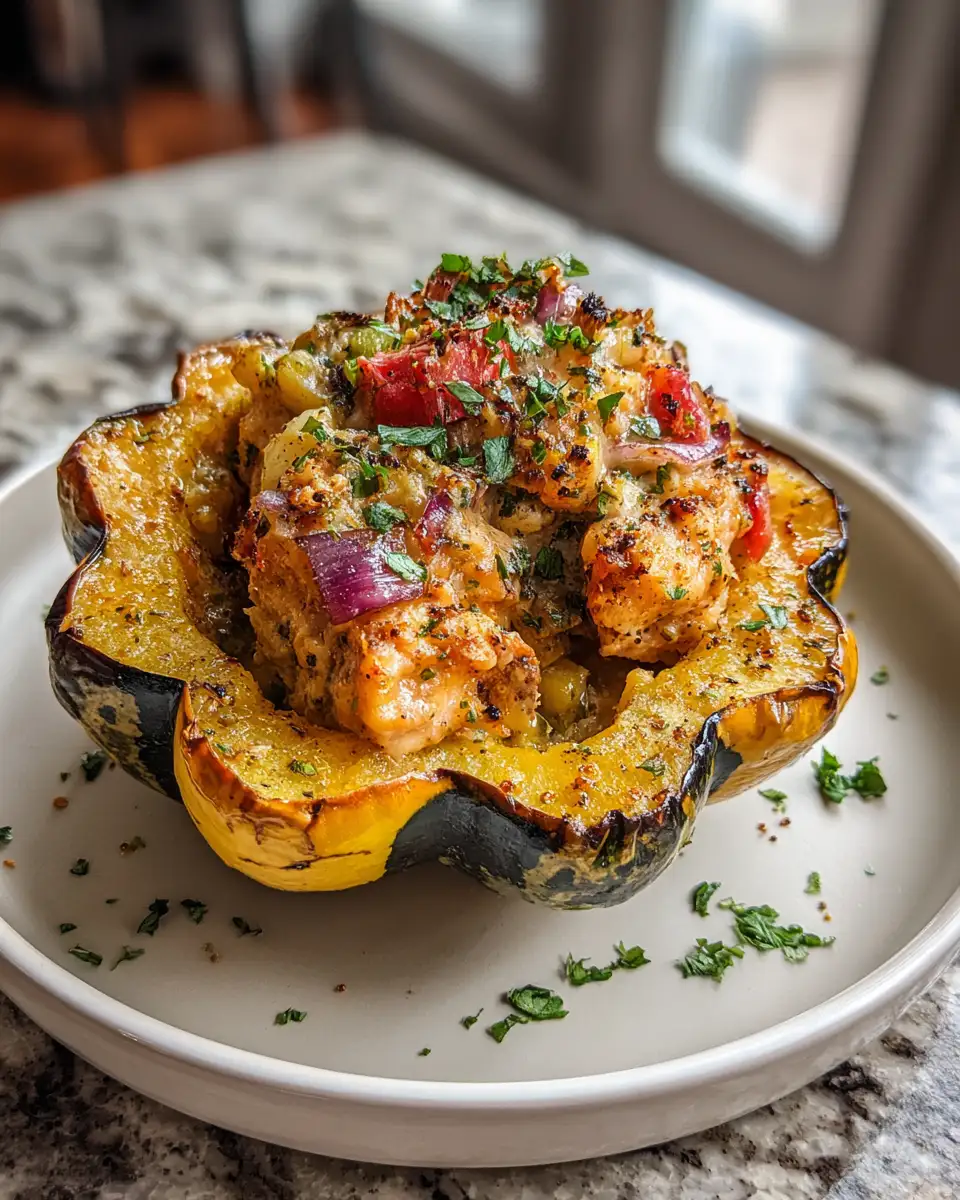 Harvest Delight: Turkey Stuffed Acorn Squash Perfection 6 Final dish - Harvest Delight: Turkey Stuffed Acorn Squash Perfection