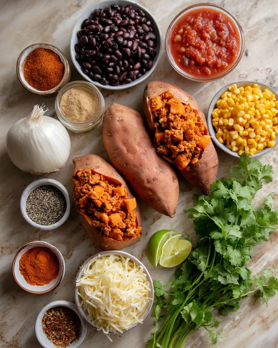 Ingredients for Turkey Taco Stuffed Sweet Potatoes: A Flavor Fiesta in Every Bite
