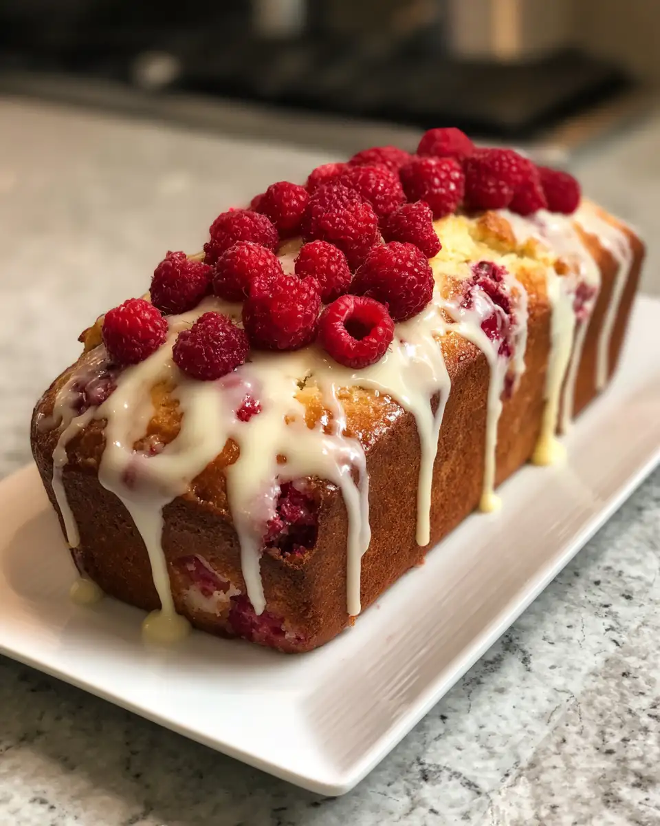 Final dish - Indulge Your Sweet Tooth: A White Chocolate Raspberry Loaf Cake Lover's Dream