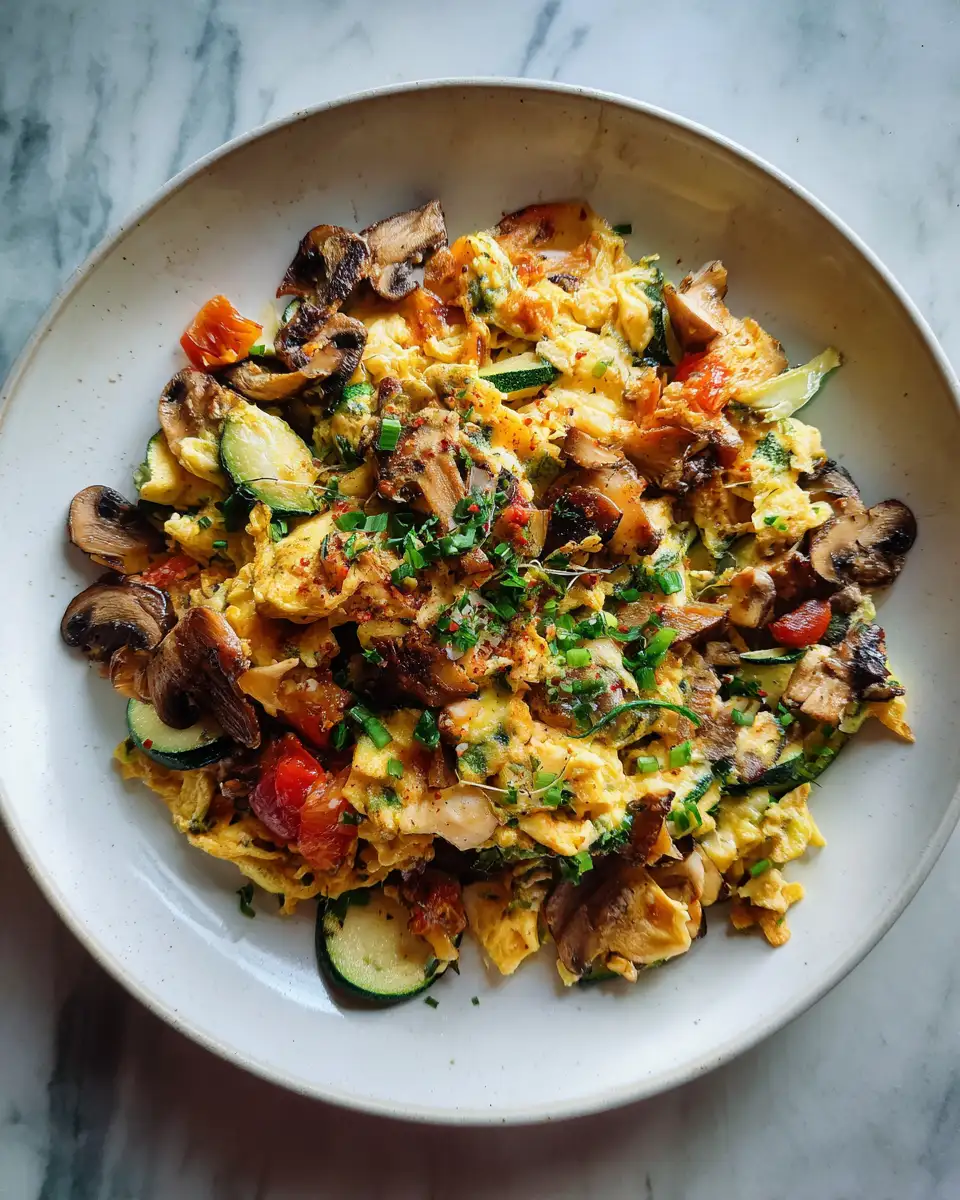 Final dish - Zucchini Mushroom Scramble: A Flavor-Packed Breakfast Delight