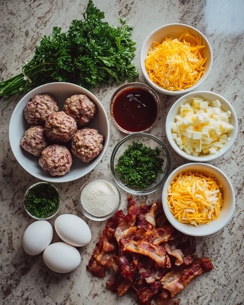 Sizzle in 30: BBQ Bacon Cheeseburger Meatballs Made Easy 4 Ingredients for Sizzle in 30: BBQ Bacon Cheeseburger Meatballs Made Easy