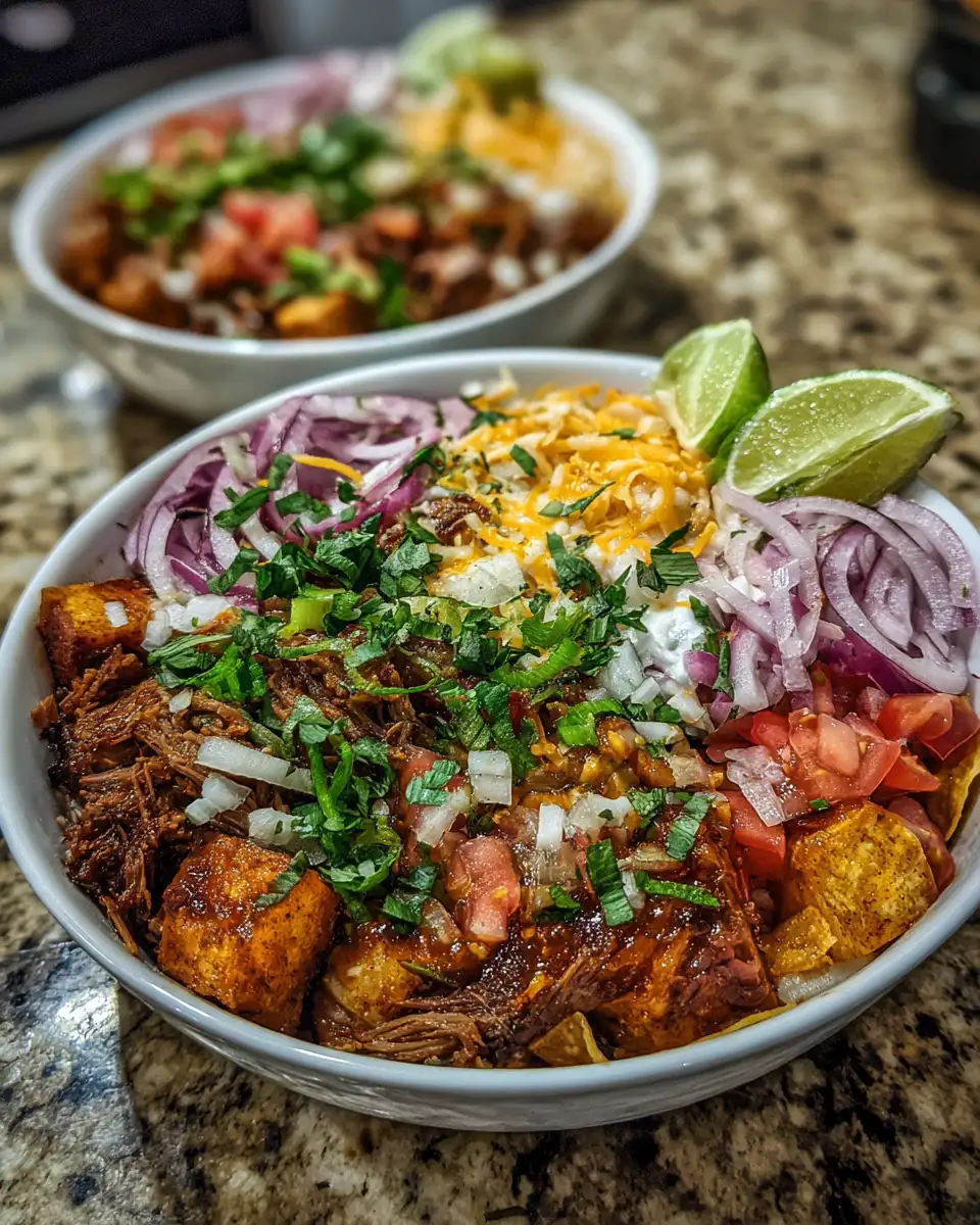 Final dish - Unleash Flavor Fiesta with Birria Beef Taco Bowls