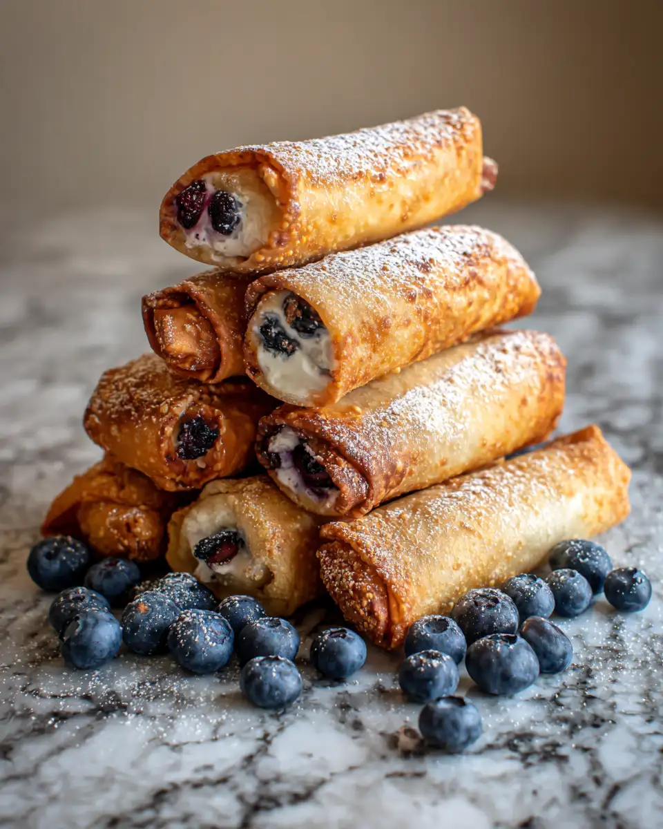 Ingredients for Quick and Delicious Blueberry Cream Cheese Egg Rolls in 30 Min