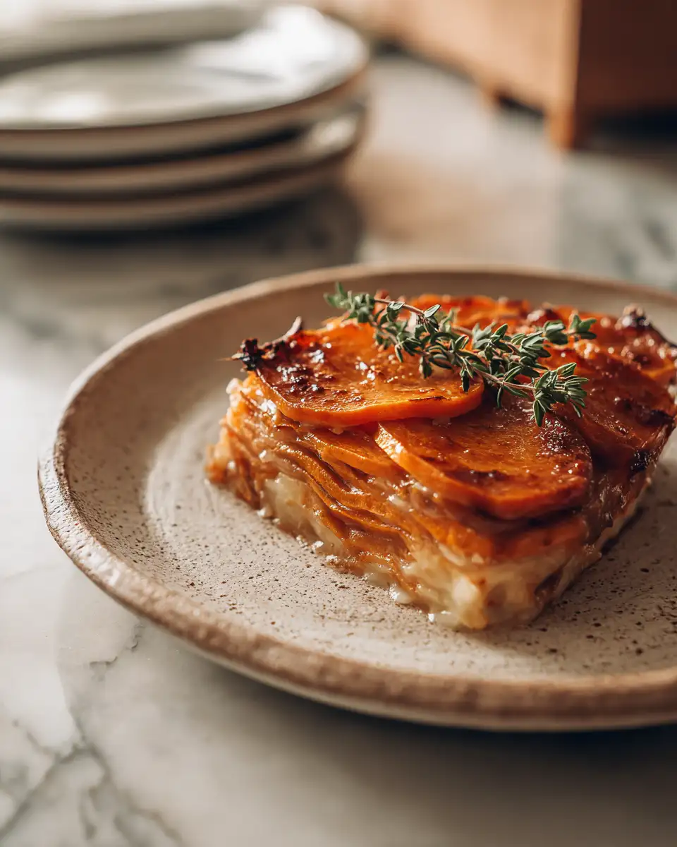 Delightful Layers: Brown Sugar Glazed Scalloped Sweet Potatoes - Featured Image