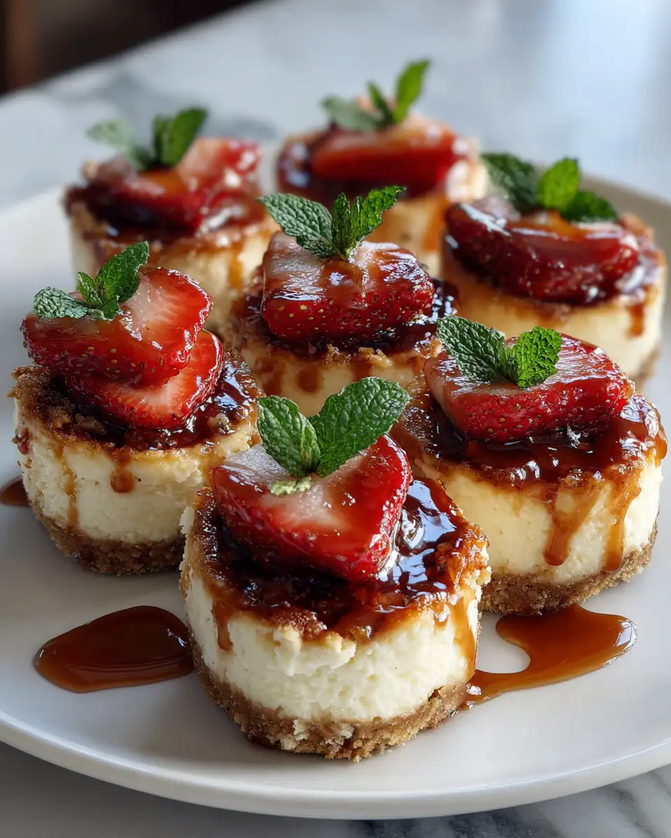 Final dish - Decadent Delights: Irresistible Caramel Strawberry Cheesecake Bites