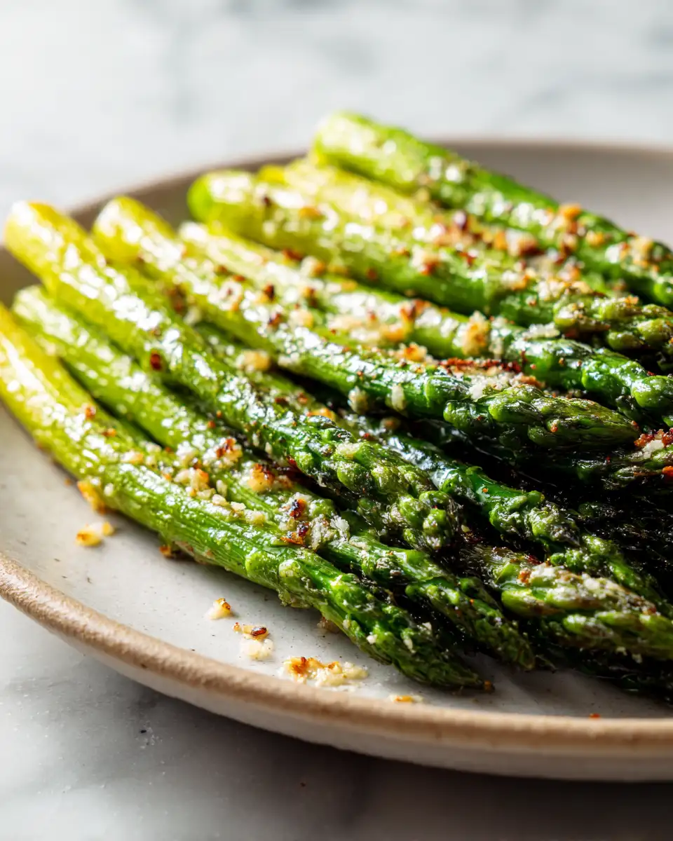 Irresistibly Cheesy Garlic Roasted Asparagus Delight - Featured Image