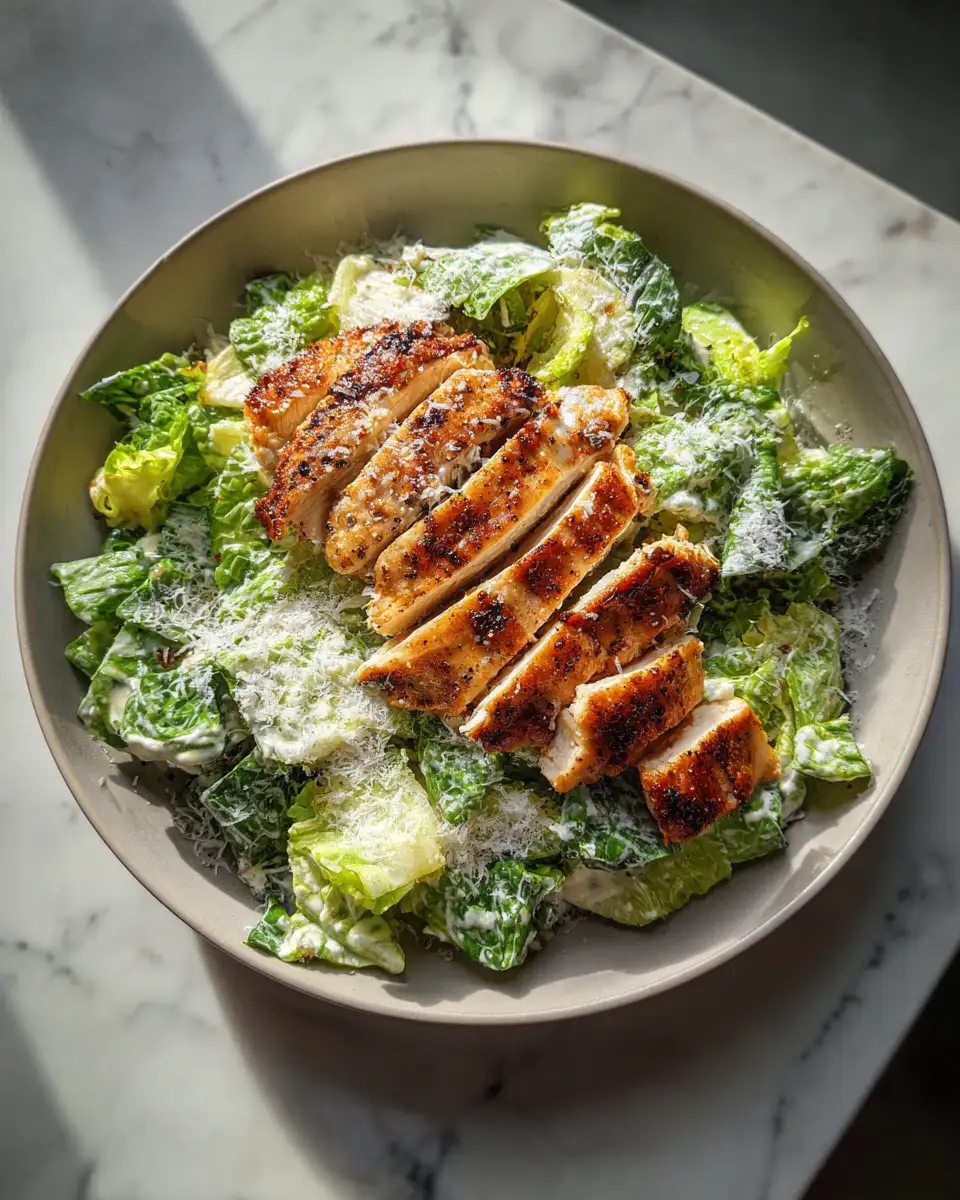 Final dish - Irresistibly Zesty Chicken Caesar Salad Recipe to Elevate Your Meal Game