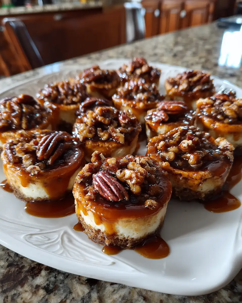 Final dish - Decadence in Every Bite: Chocolate Caramel Pecan Cheesecake Bites