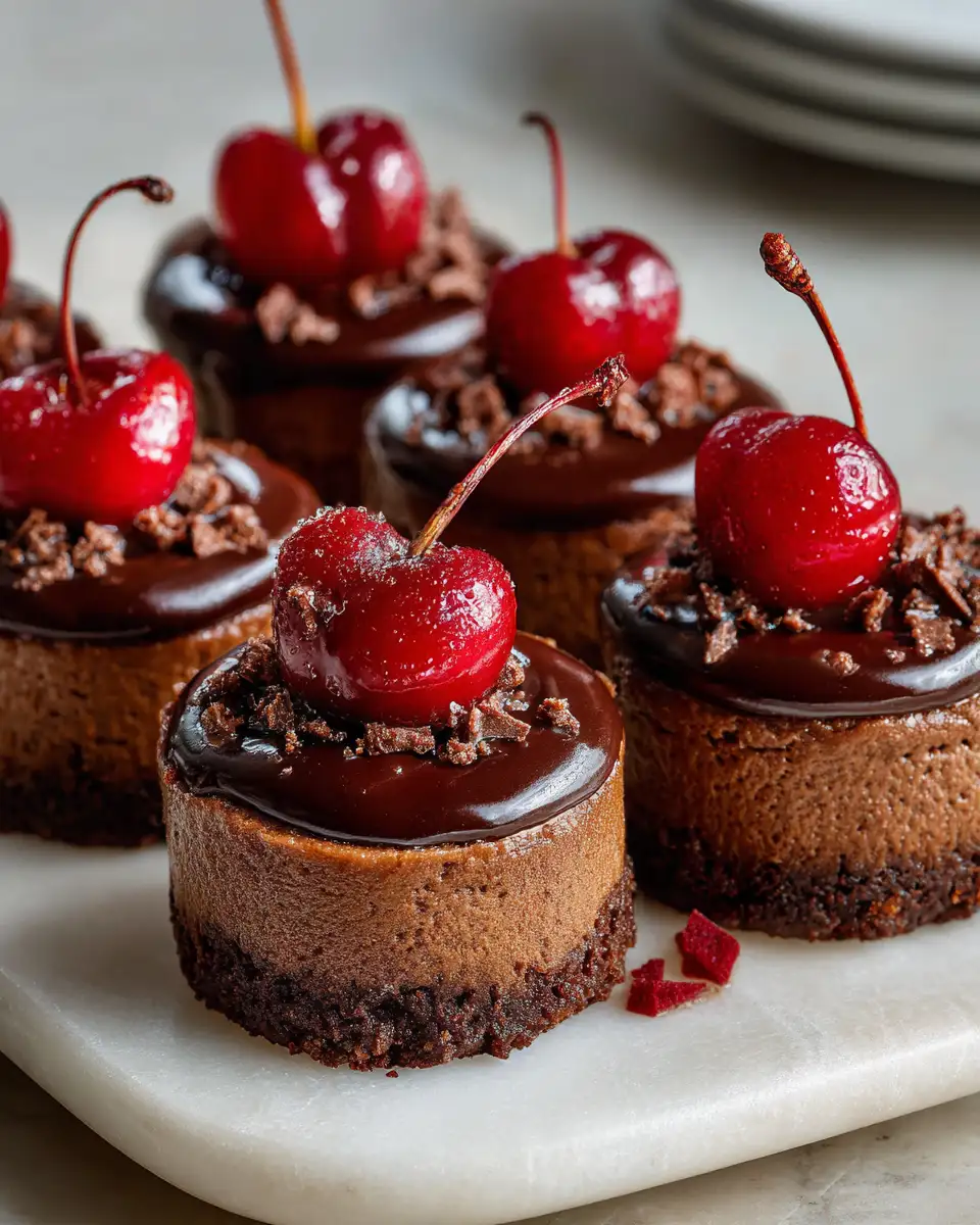 Final dish - Irresistible Chocolate Cherry Cheesecake Bites That Will Sweeten Your Day