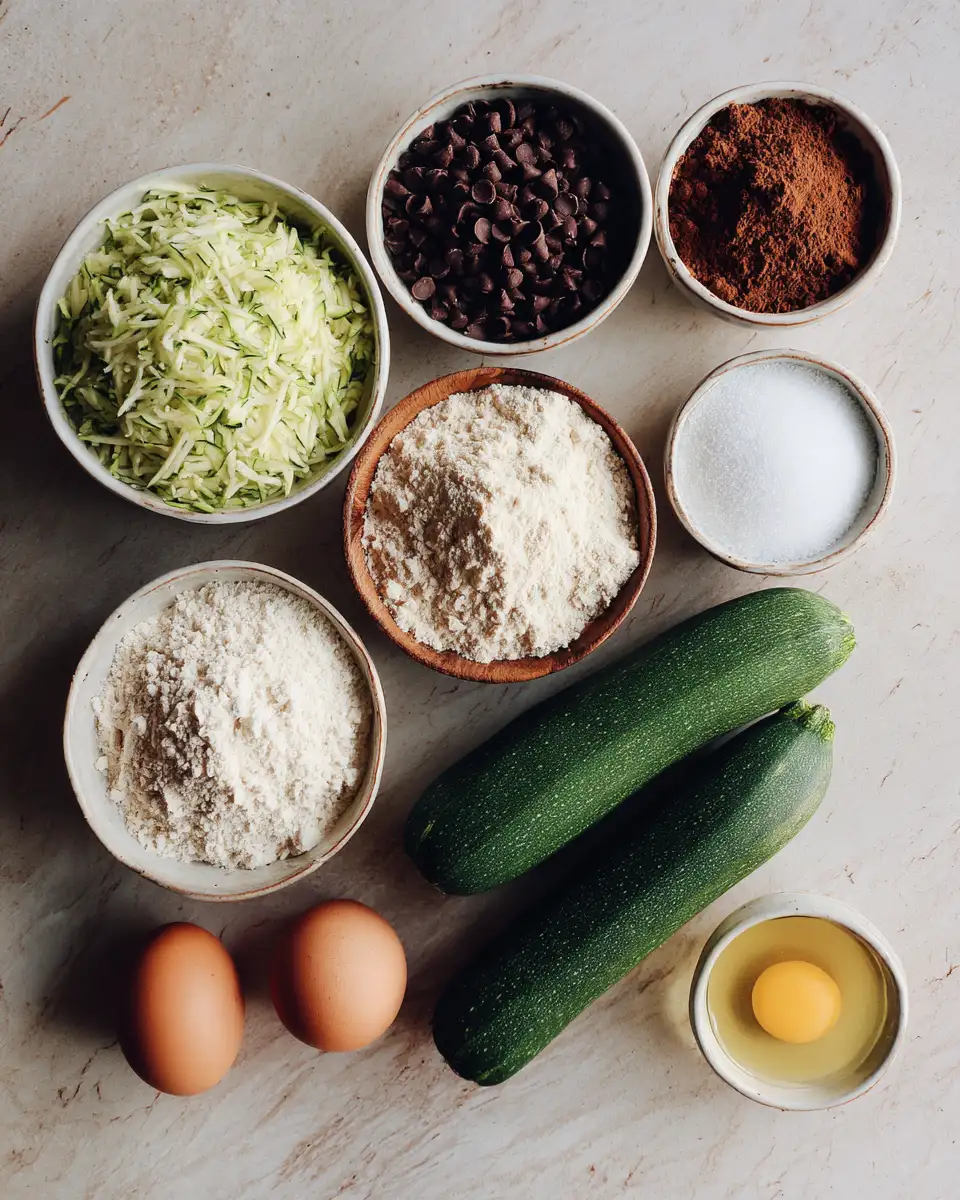 Ingredients for Decadent Delight: Chocolate Chip Zucchini Bread That Everyone Will Love