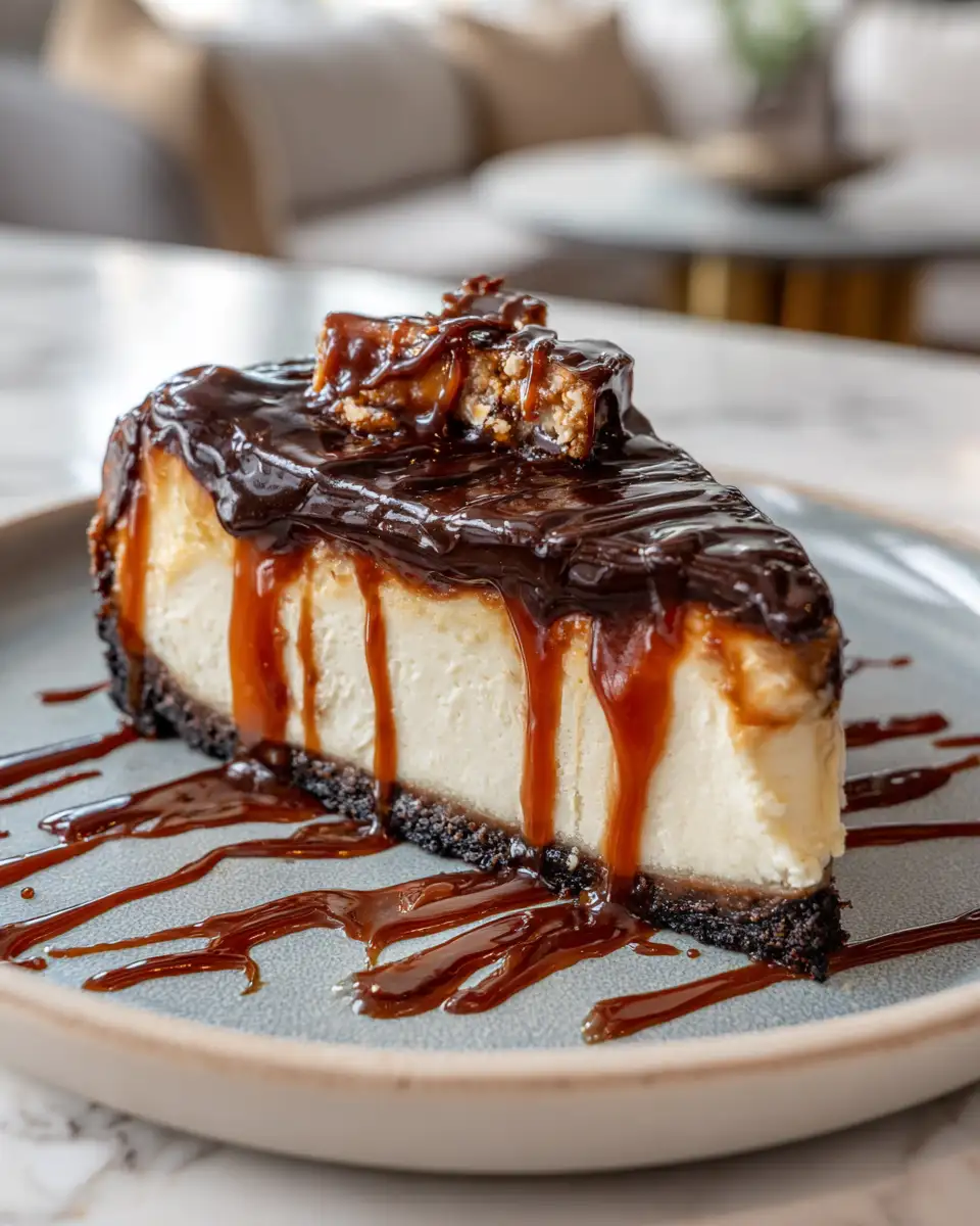 Final dish - Decadence in a Bite: Indulge in Chocolate-Covered Caramel Cheesecake Bliss