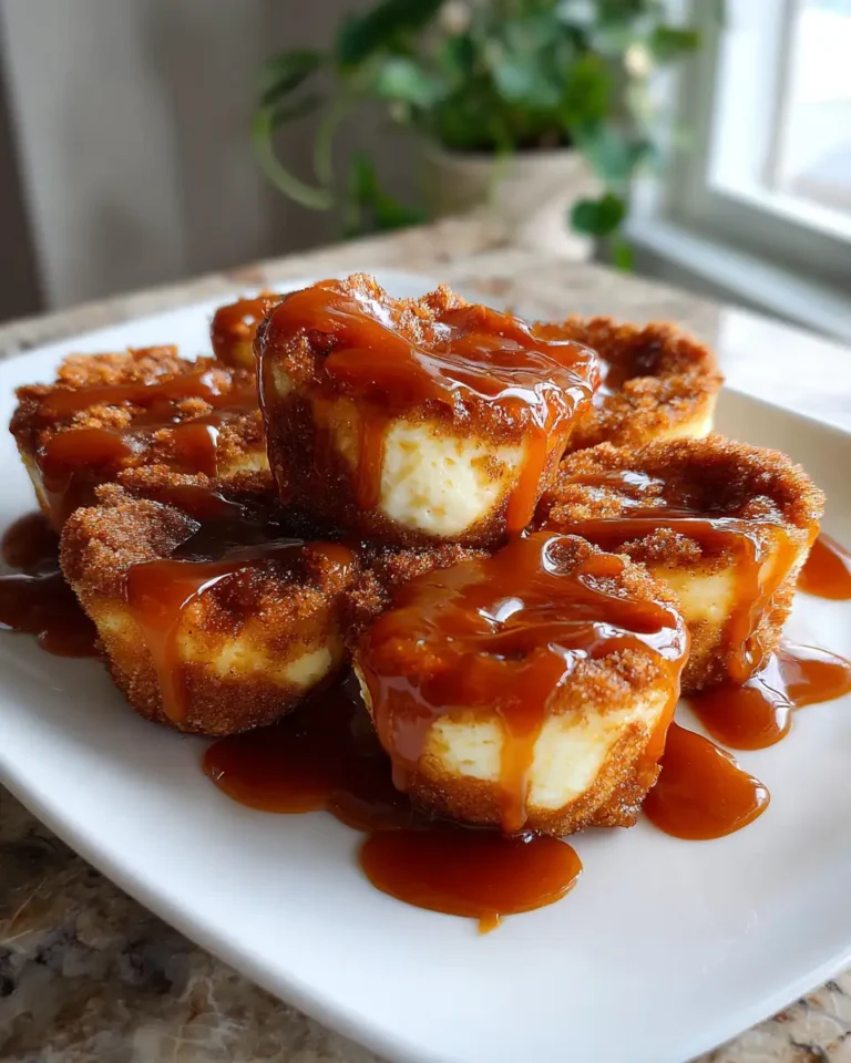 Indulge in Sweet Delight: Churro Caramel Cheesecake Bites - Featured Image