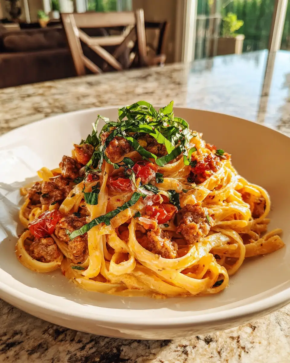 Indulge in Irresistible Flavors with Creamy Tuscan Sausage Pasta - Featured Image