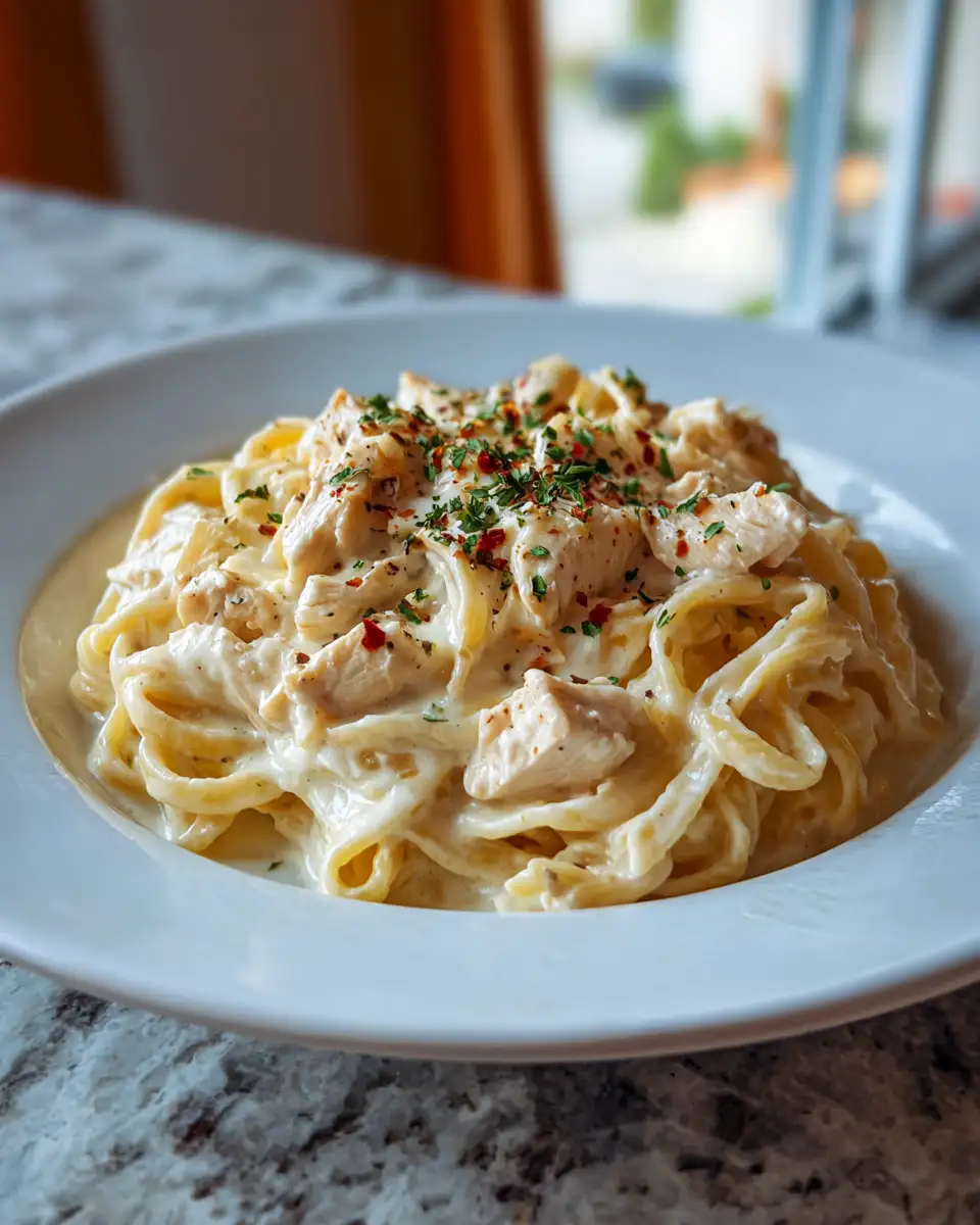 Creamy Comfort in a Pot Crockpot Chicken Alfredo Pasta Delight - Featured Image