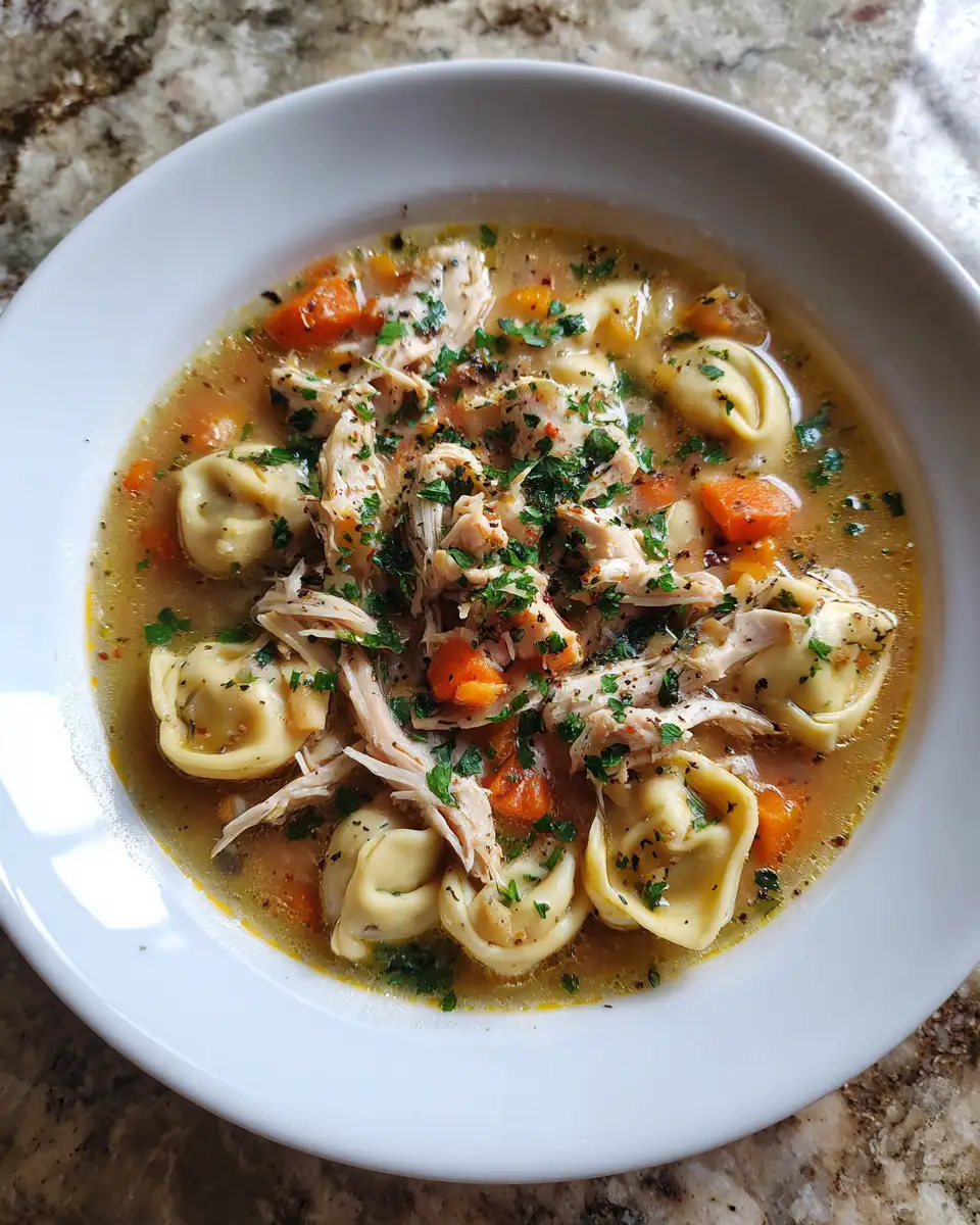 Final dish - Cozy Up with Crockpot Chicken Tortellini Soup Magic