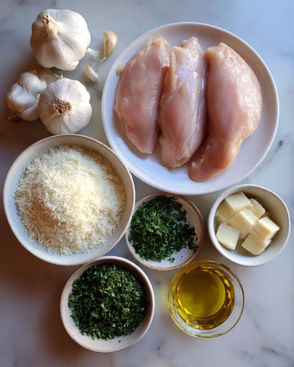 Ingredients for Irresistibly Creamy: Crockpot Garlic Parmesan Chicken Magic