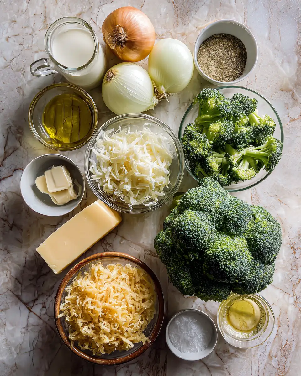 Irresistible Comfort: French Onion Broccoli Cheese Casserole Delight 4 Ingredients for Irresistible Comfort: French Onion Broccoli Cheese Casserole Delight