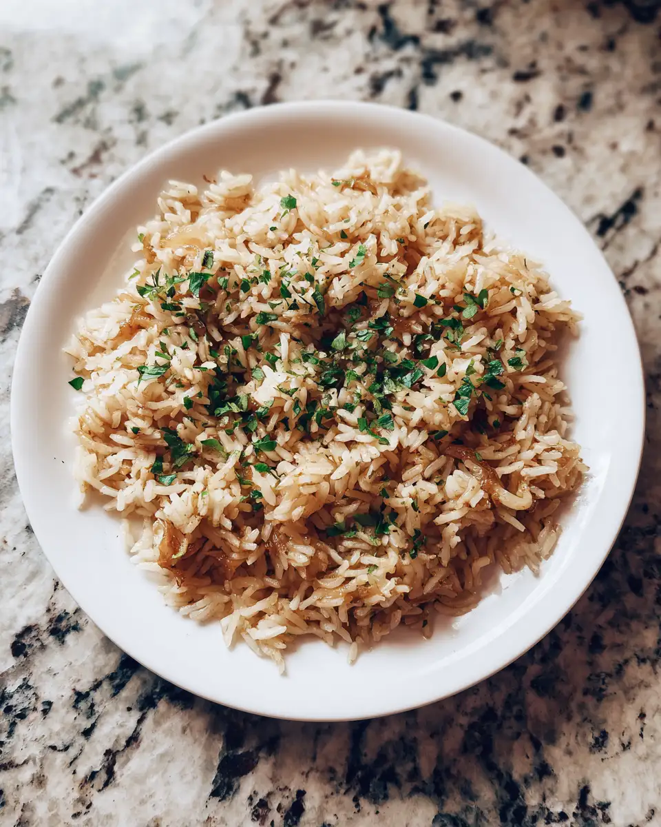 Quick and Delicious French Onion Butter Rice in 30 Minutes 6 Final dish - Quick and Delicious French Onion Butter Rice in 30 Minutes