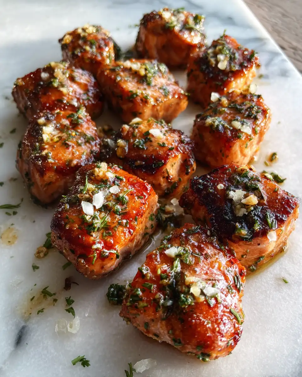 Final dish - Savor the Flavor: Irresistible Garlic Butter Salmon Bites