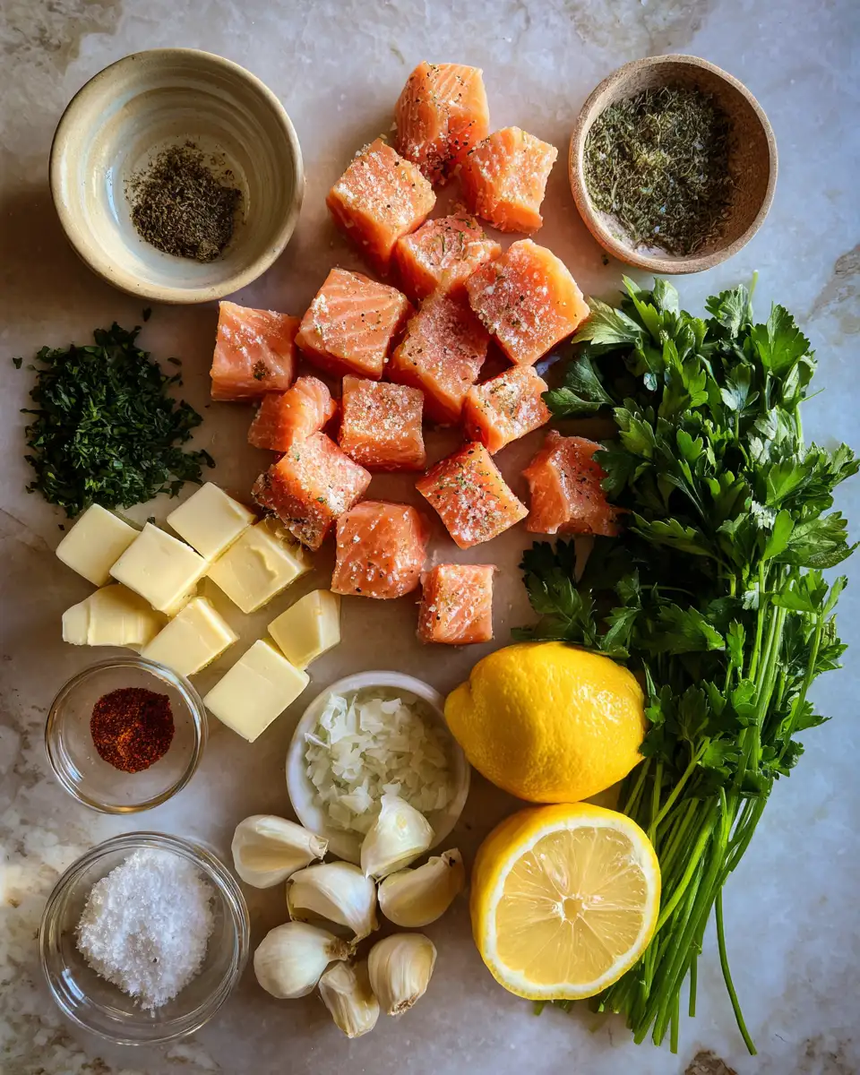Ingredients for Savor the Flavor: Irresistible Garlic Butter Salmon Bites
