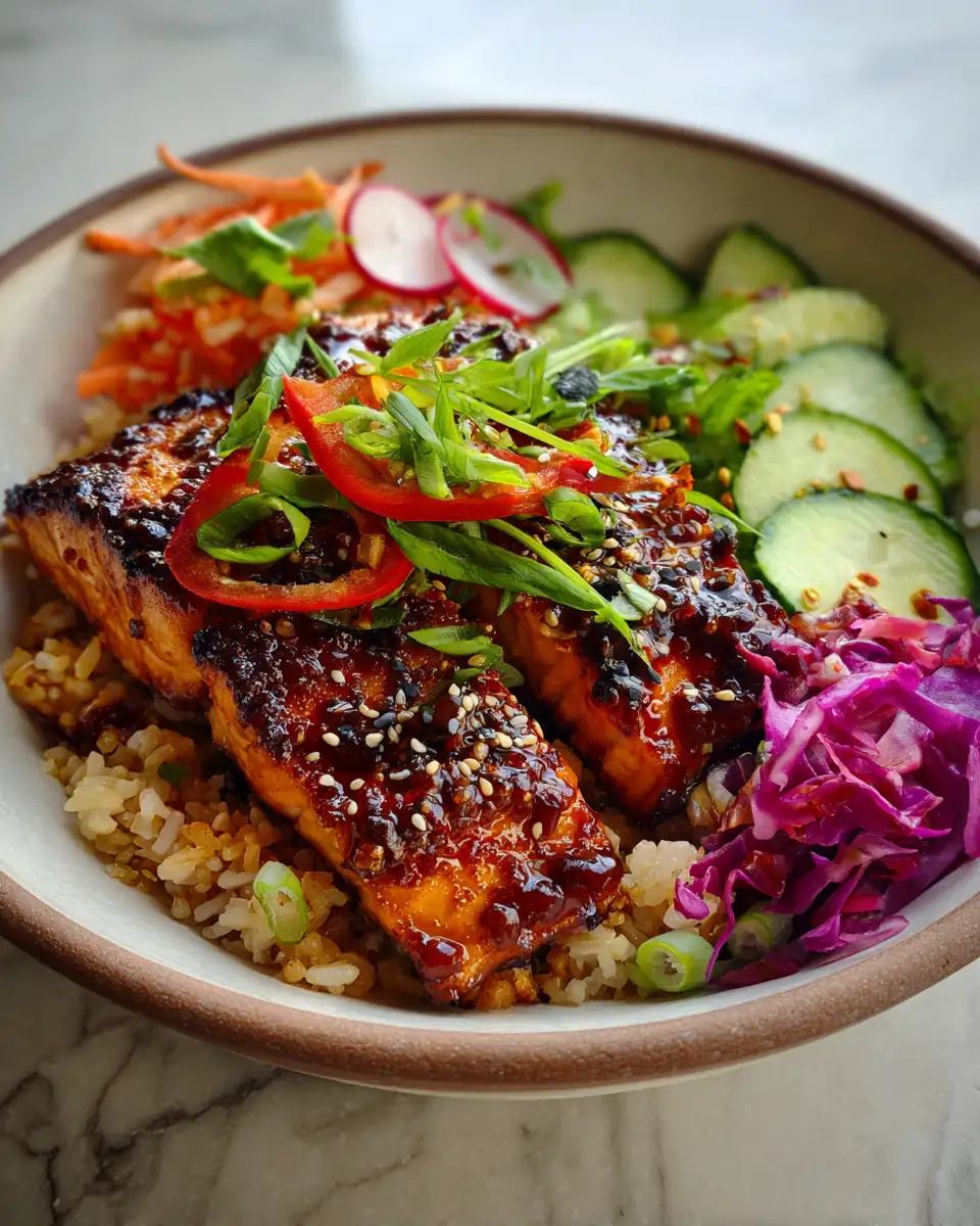 Spice Up Your Dinner with a Flavorful Gochujang Salmon Rice Bowl - Featured Image