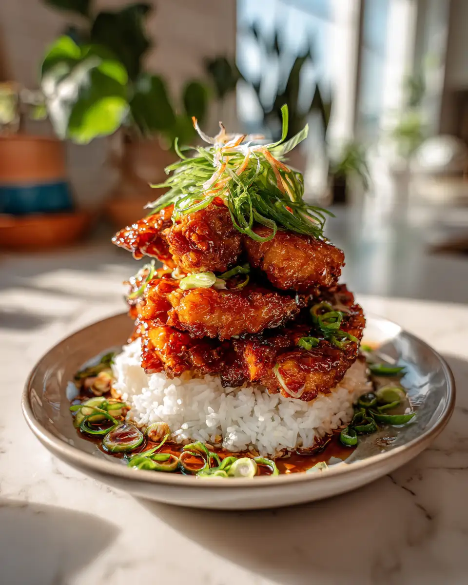 Final dish - Discover the Ultimate Hawaiian Huli Huli Chicken Stack Recipe