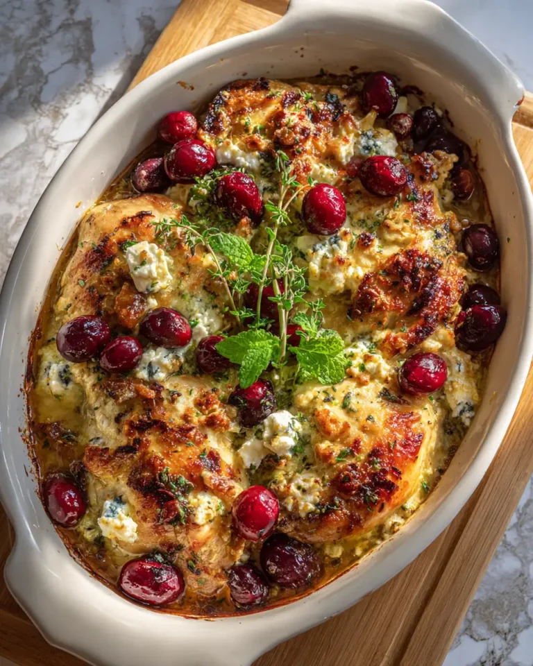 Sweet and Savory Delight: Honey Cranberry Chicken Bake with Feta Cheese - Featured Image
