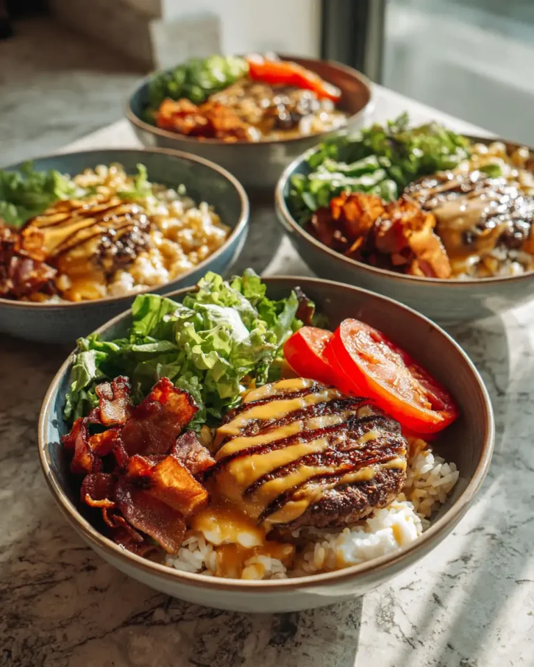 Irresistible Loaded Burger Rice Bowls: A Flavor Explosion in Every Bite - Featured Image