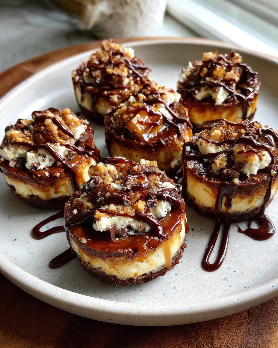 Final dish - Indulge in Decadence with Mini Chocolate Caramel Cheesecakes