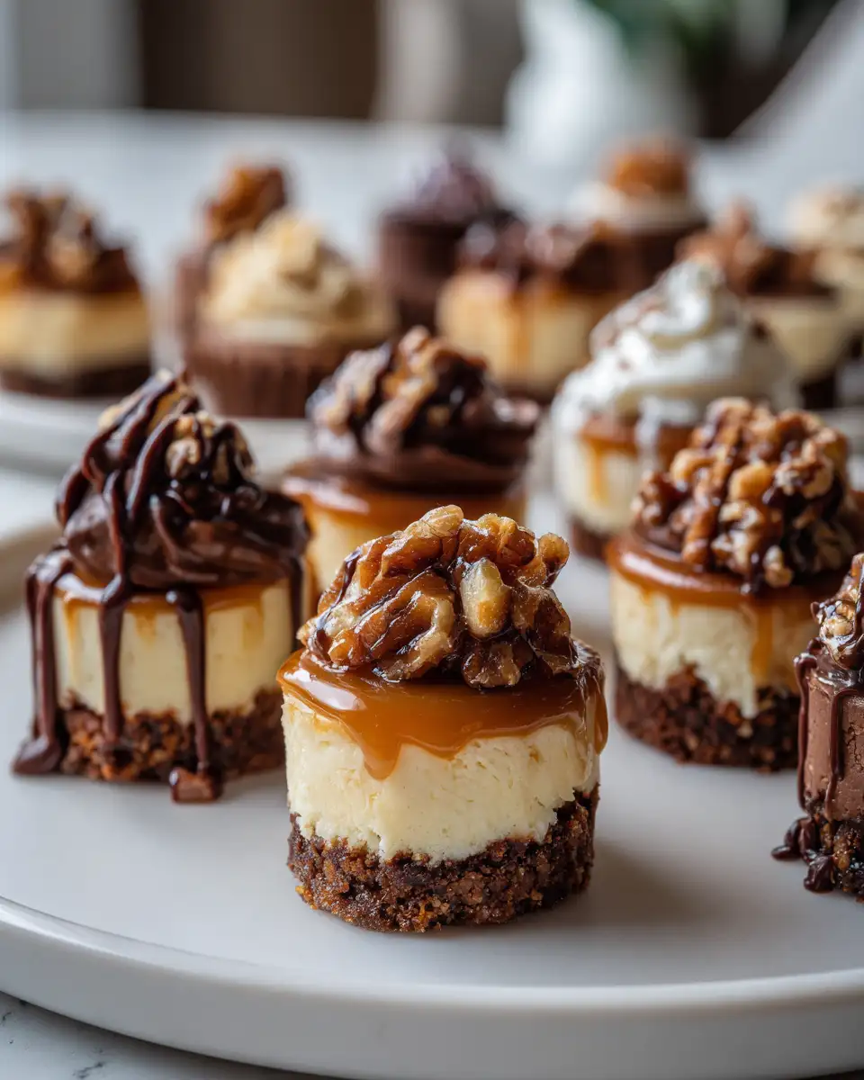 Irresistible Mini Turtle Caramel Cheesecakes: Bite-Sized Bliss - Featured Image