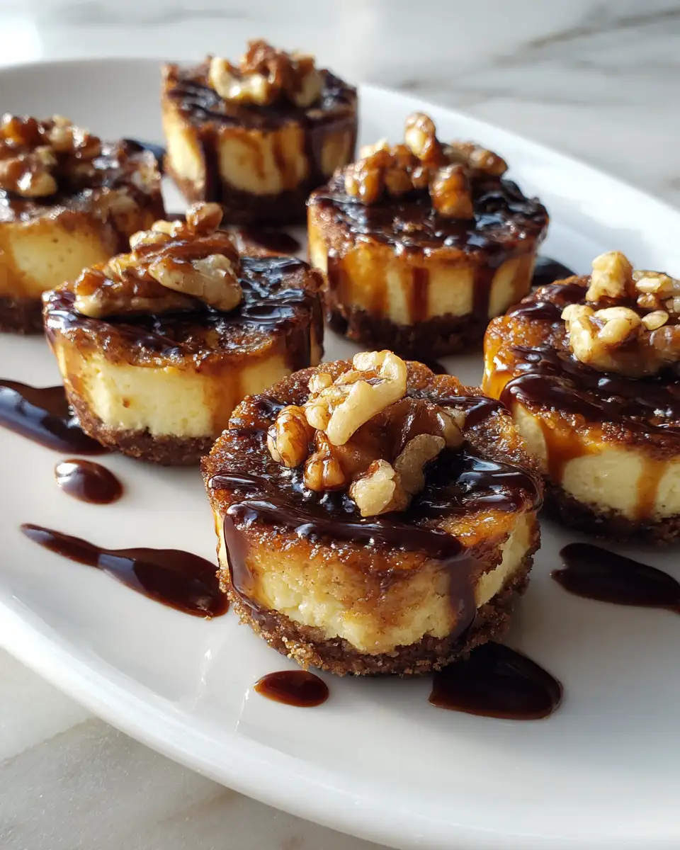 Final dish - Irresistible Mini Turtle Caramel Cheesecakes: Bite-Sized Bliss