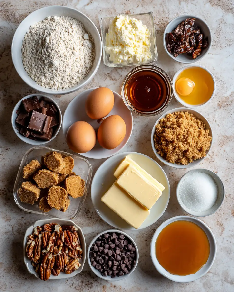 Ingredients for Irresistible Mini Turtle Caramel Cheesecakes: Bite-Sized Bliss