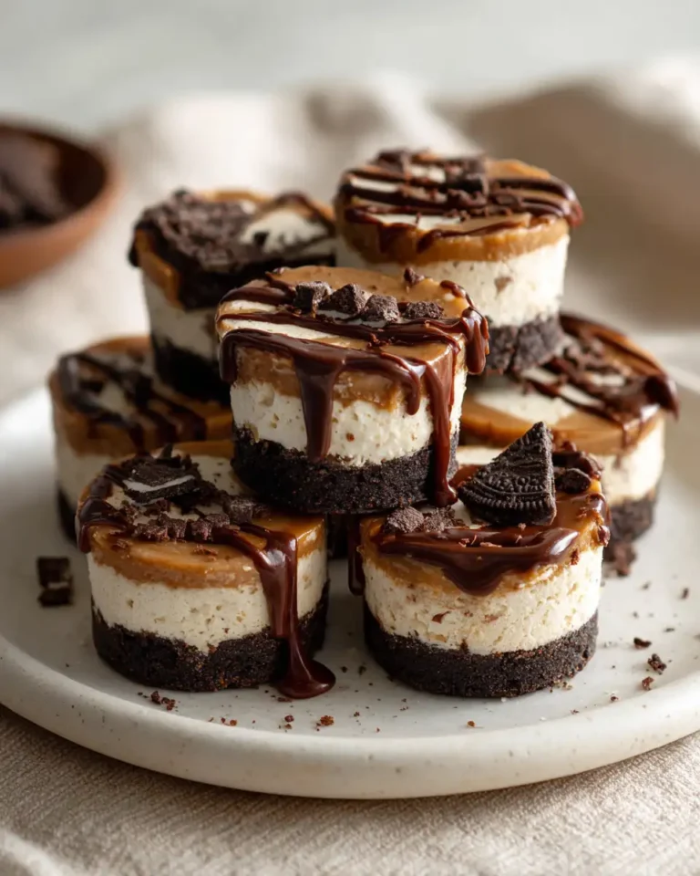 Indulge in Irresistible No-Bake Oreo Caramel Cheesecake Bites - Featured Image