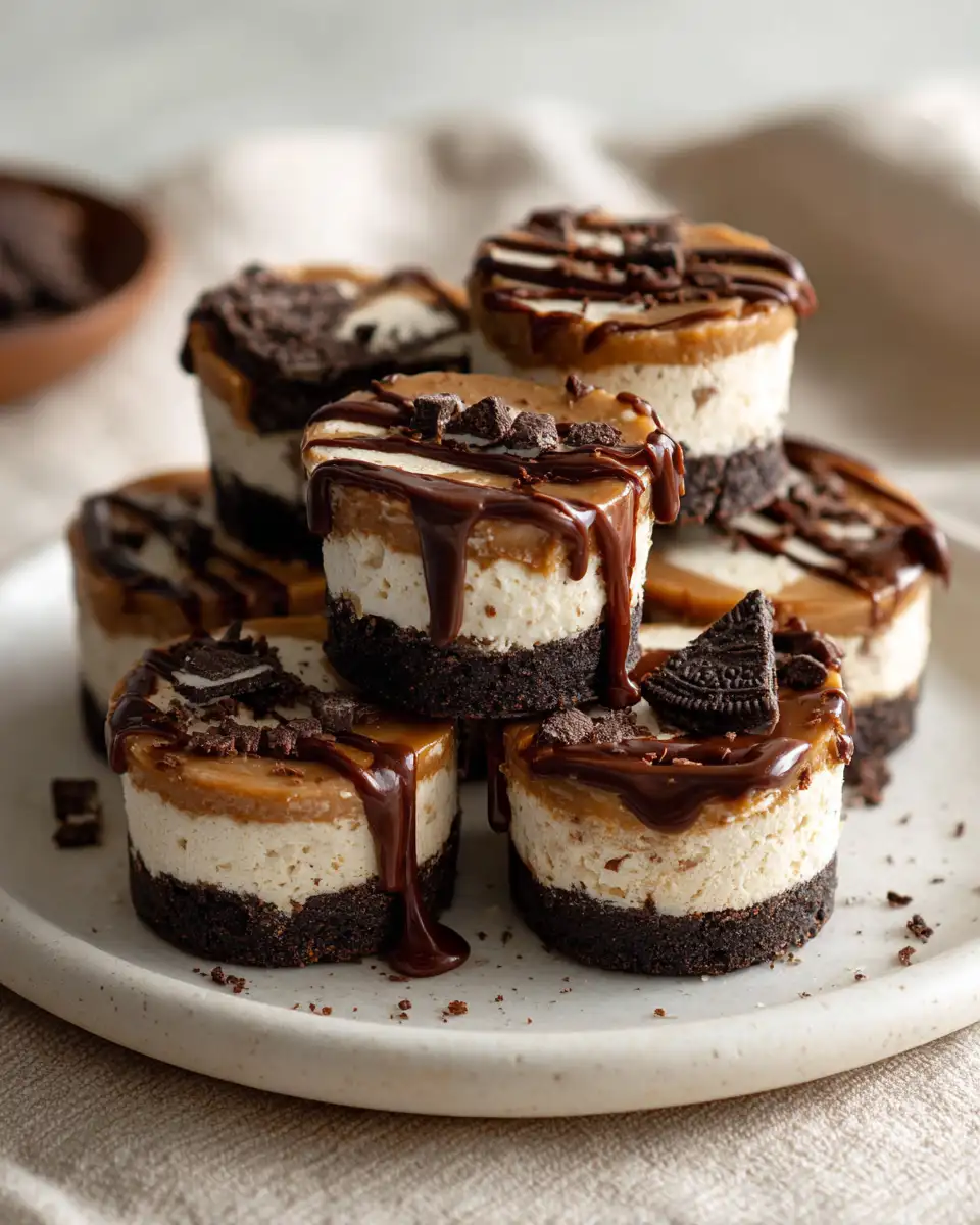 Indulge in Irresistible No-Bake Oreo Caramel Cheesecake Bites - Featured Image