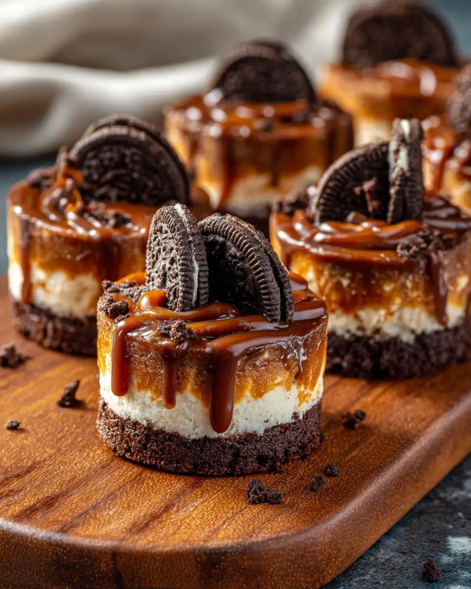 Indulge in Irresistible Oreo Chocolate Caramel Cheesecake Bites - Featured Image
