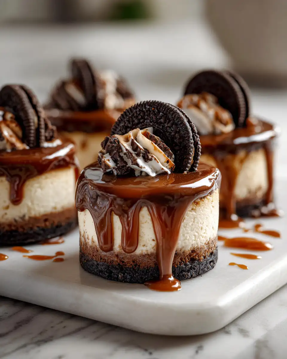 Final dish - Indulge in Irresistible Oreo Chocolate Caramel Cheesecake Bites