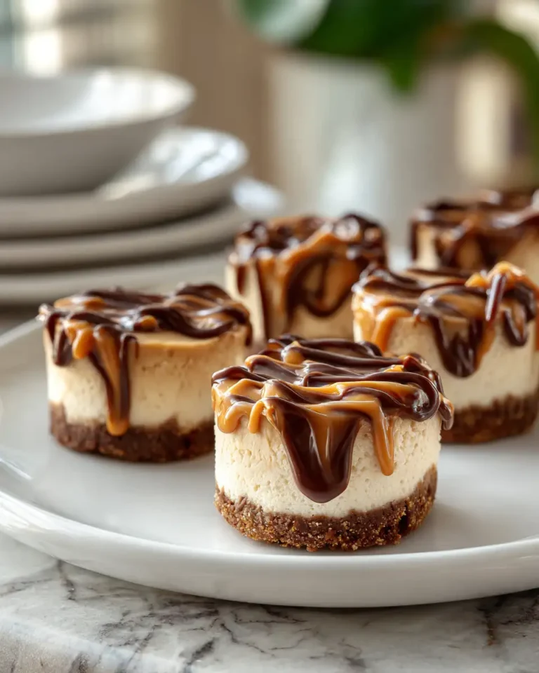 Indulge in Decadence: Peanut Butter Chocolate Caramel Cheesecake Bites - Featured Image
