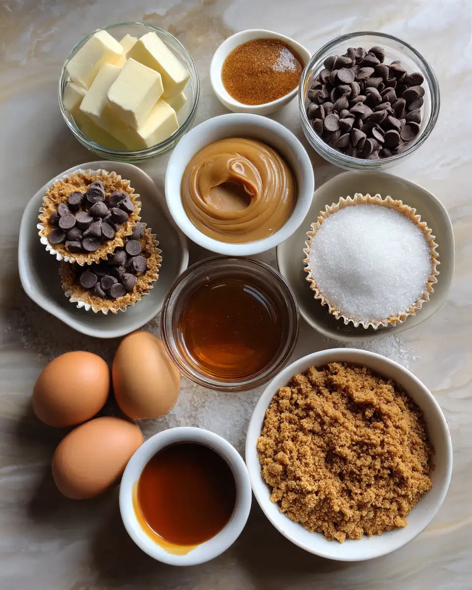 Ingredients for Indulge in Decadence: Peanut Butter Chocolate Caramel Cheesecake Bites