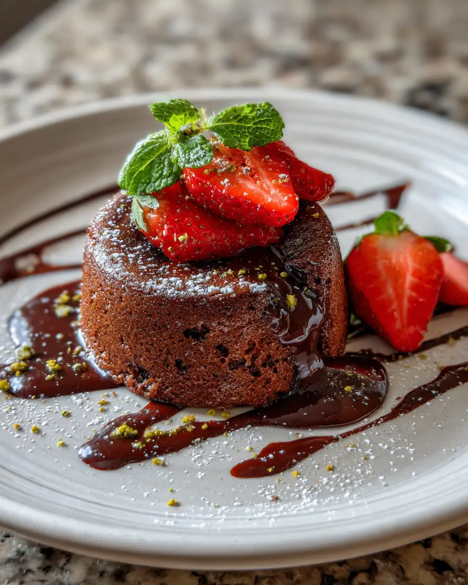 Final dish - Decadent Delight: Unleashing the Magic of Pistachio Chocolate Lava Cakes